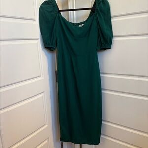 Reformation Jan Sheath Dress in Emerald Green Size 2